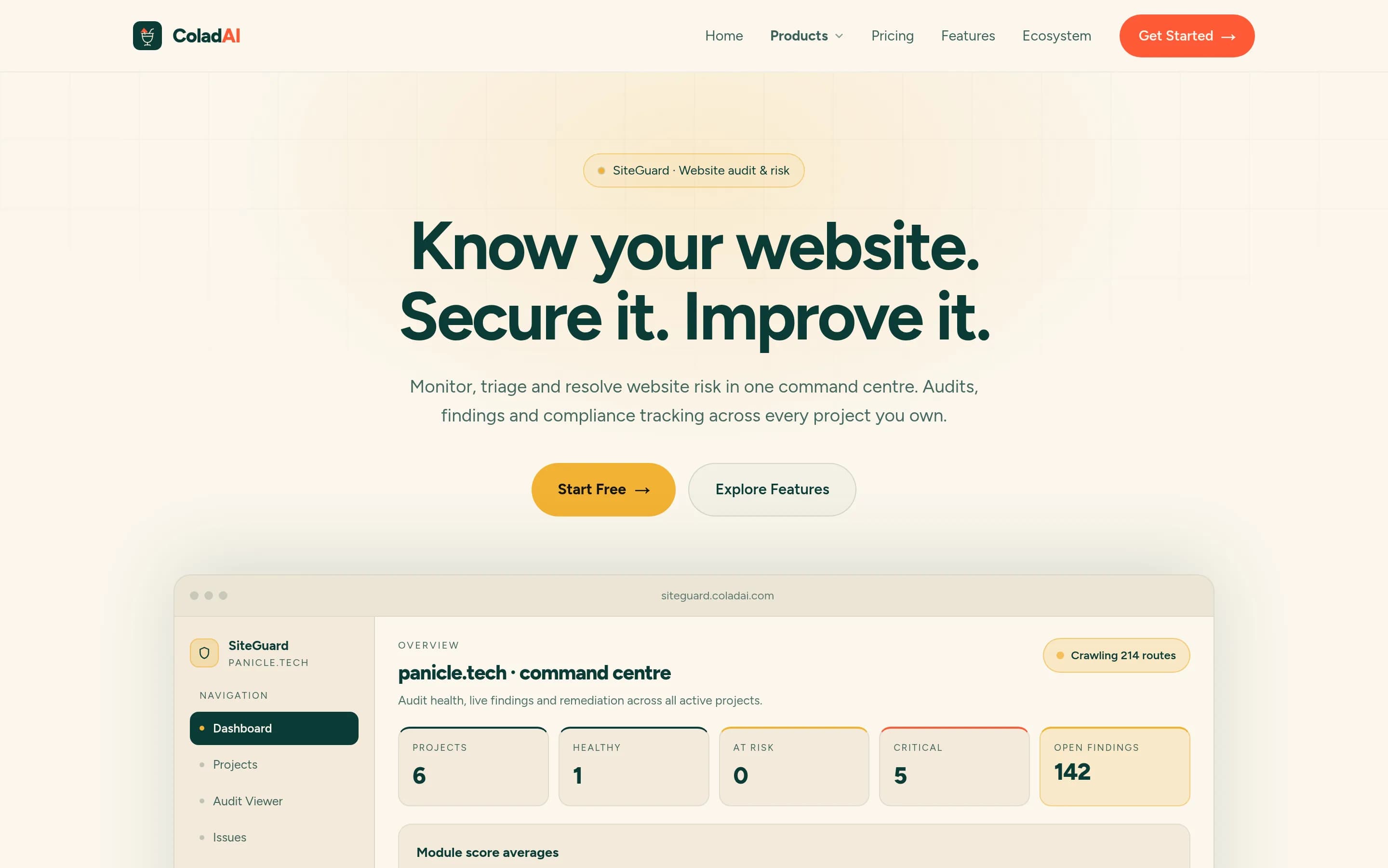 SiteGuard website screenshot
